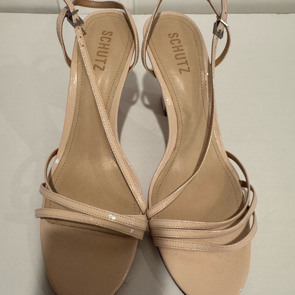 SCHUTZ Women's Beige Strappy Heels